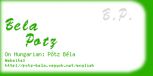 bela potz business card